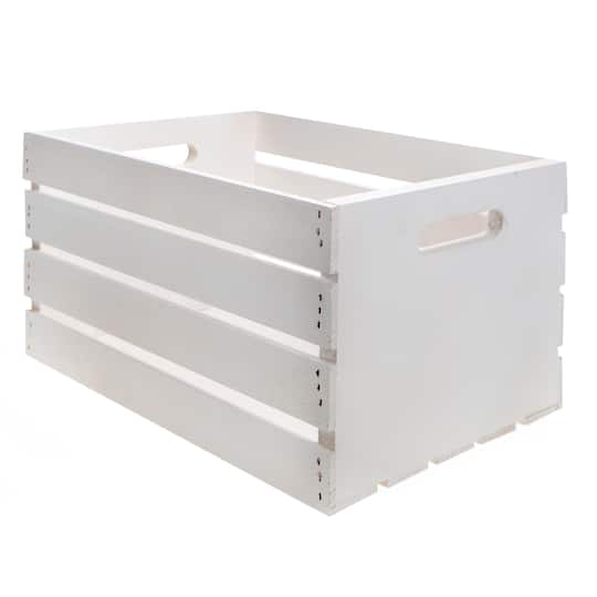 Whitewash Wooden Crate by Make Market®